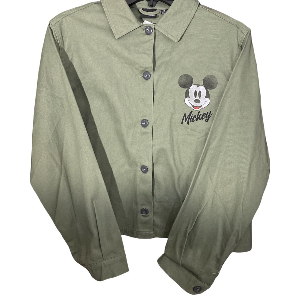 disney mickey green button jacket